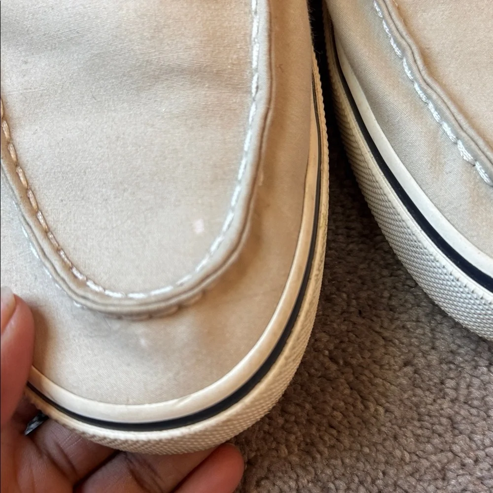 Sperry Halyard II Pink Cream Canvas Boat Deck Casual Shoes SIZE 11